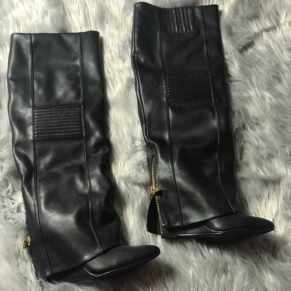 knee high fold over boots